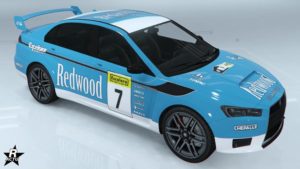 Skin d'apparence de carrosserie de voiture de course "Rallye Redwood"