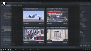 Le tableau de bord de l'ordinateur de gestion du business de l'usine de vêtements Darnell Inc dans le jeu vidéo GTA Online.