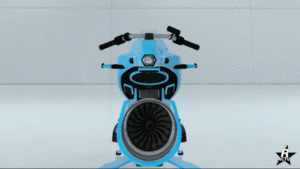 Mitrailleuses de série en action sur le véhicule de GTA Online Pegassi Oppressor Mk II.