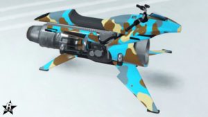 Motif exclusif "Camouflage orangé" sur la carrosserie de l'Oppressor Mk II
