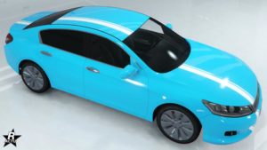 Motif "Double bande blanche" sur la voiture Dinka Chavos V6.