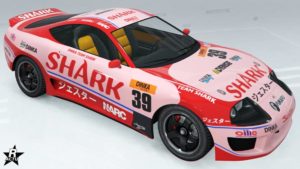 Skin se nommant "Course Shark" pour le véhicule Dinka Jester Classique dans GTA Online.