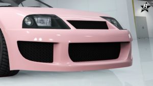 Calandre centrée coupée