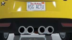 Échappement arrondi pointu double