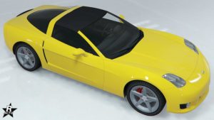 La voiture américaine Invetero Coquette D5 dans GTA Online avec aucun motif présent sur sa carrosserie.