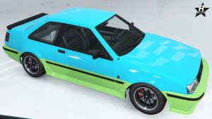 Image de la voiture Karin Futo dans le jeu GTA Online lorsqu'elle n'a aucune décalcomanie sur sa carrosserie.