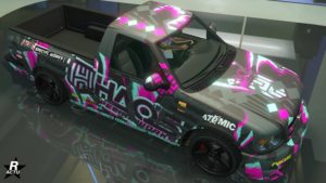 Décalcomanie de course automobile "Élite HSW" sur le pick-up Vapid Firebolt ASP.