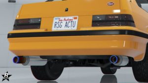 Échappement de tuning x2, bout en titane