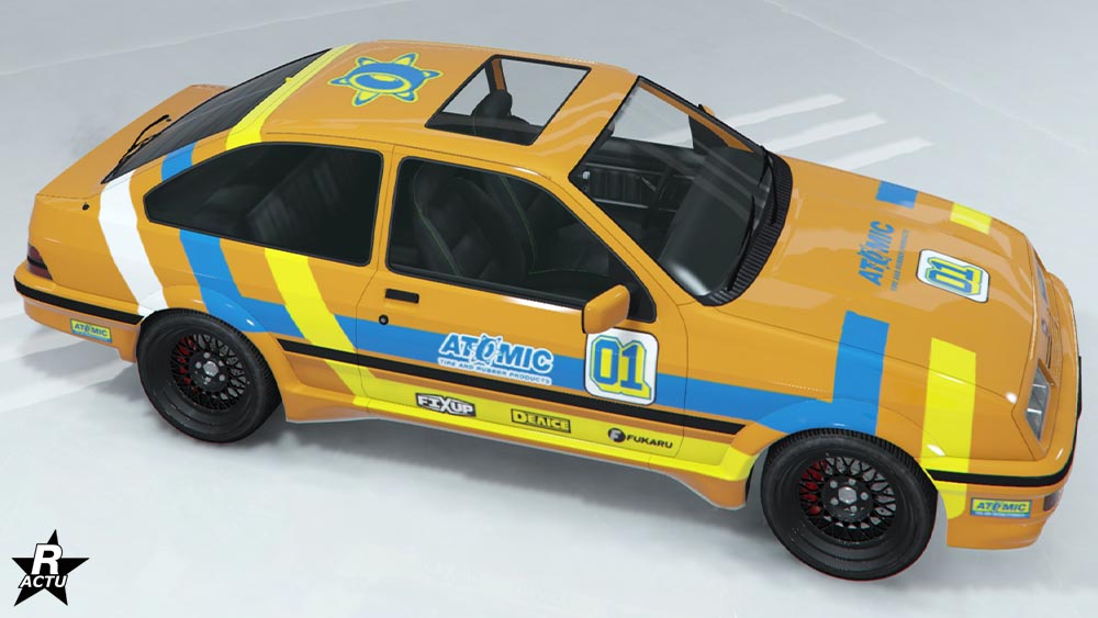 Skin de voiture "Course Atomic" sur la Vapid Uranus LozSpeed.