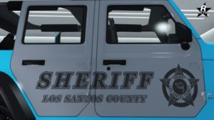 Aperçu sur les portières du véhicule du motif "Shérif du comté de LS (discret)"