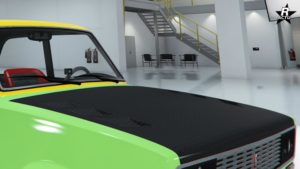 Capot de course en carbone