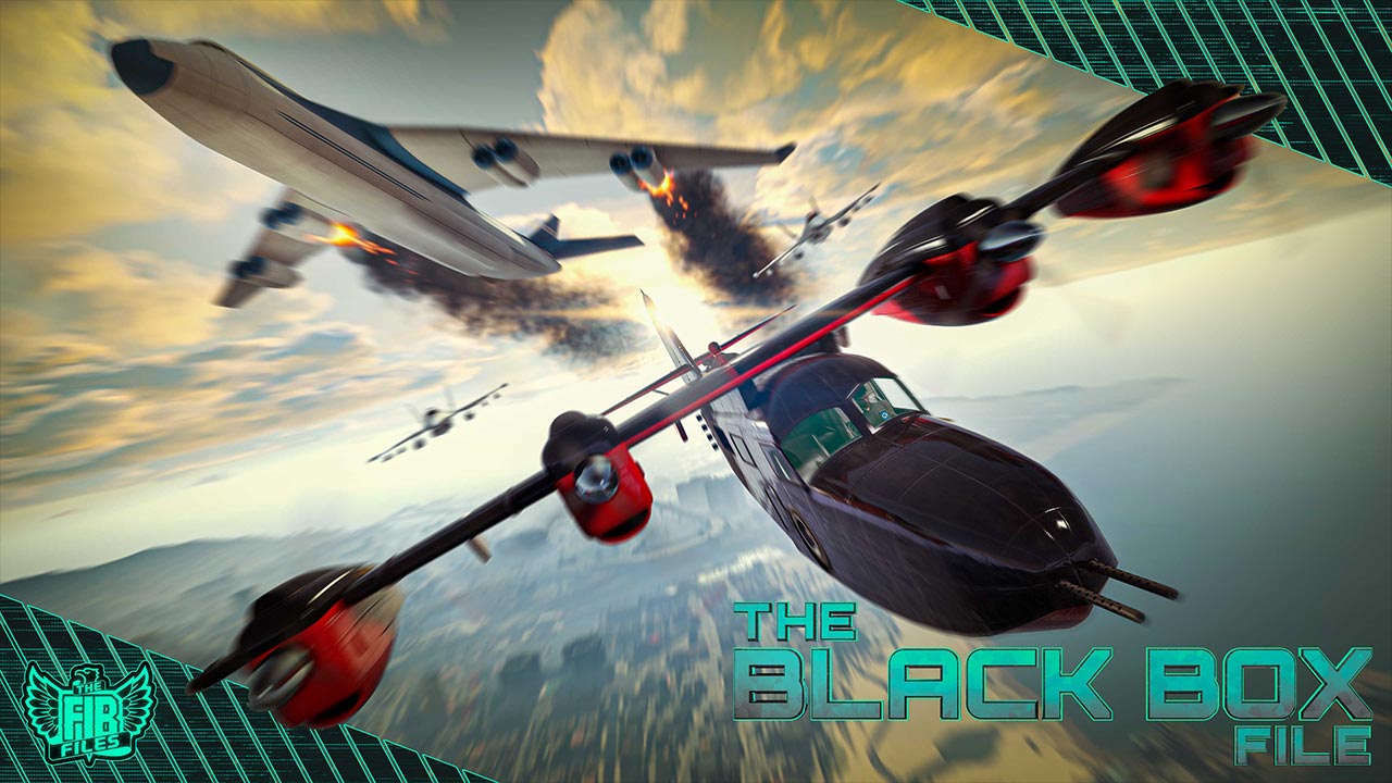 Deux avions dans le ciel de Los Santos dans l'activité de la mission finale du dossier du FIB : Boîte noire.