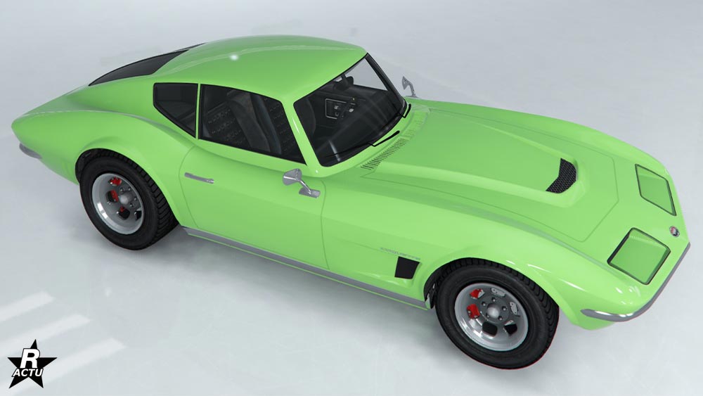 Image de la voiture Invetero Coquette classique dans GTA Online, le véhicule ne dispose d'aucun motif sur sa carrosserie.