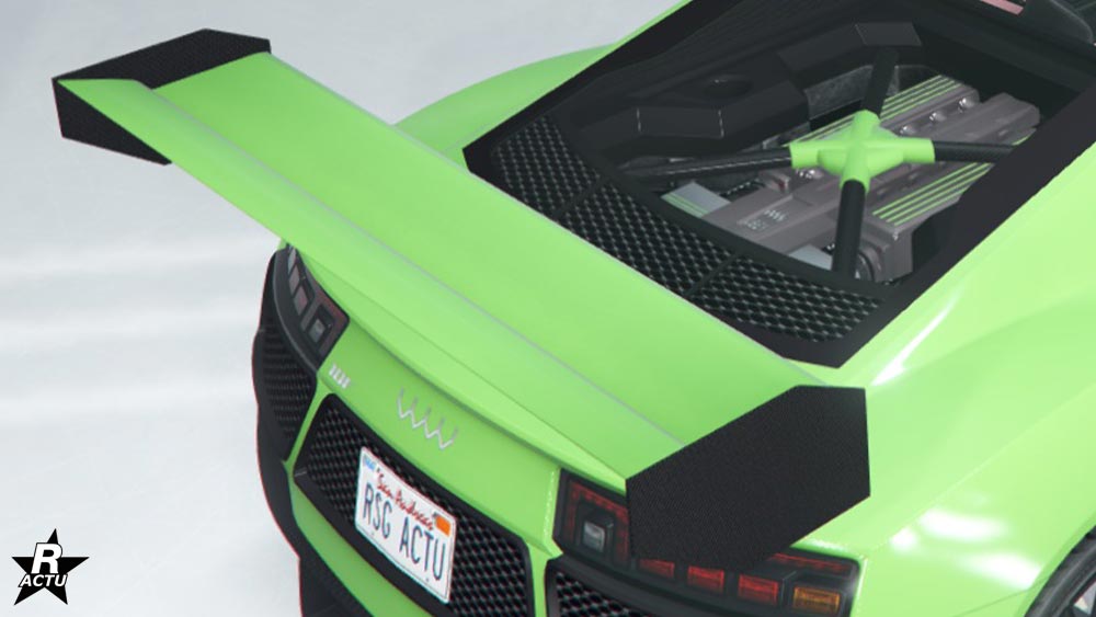 Aileron imposant en carbone
