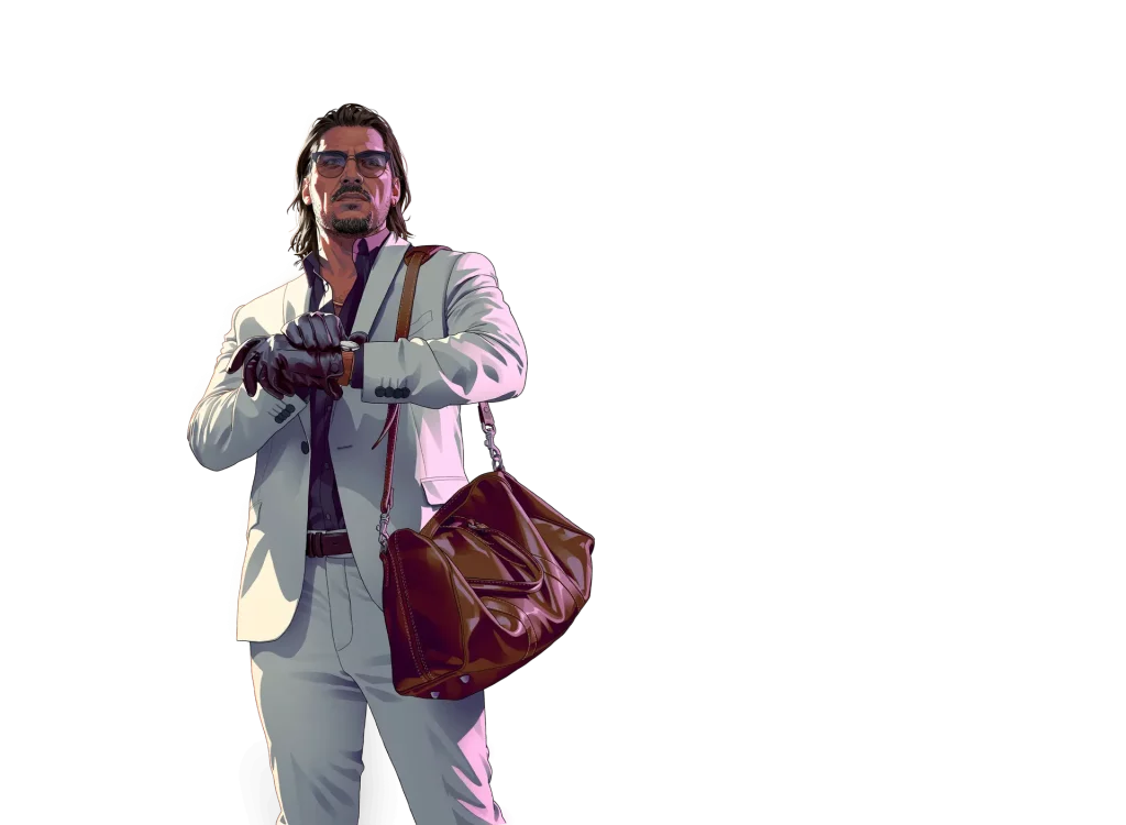 Raul Bautista en costume blanc