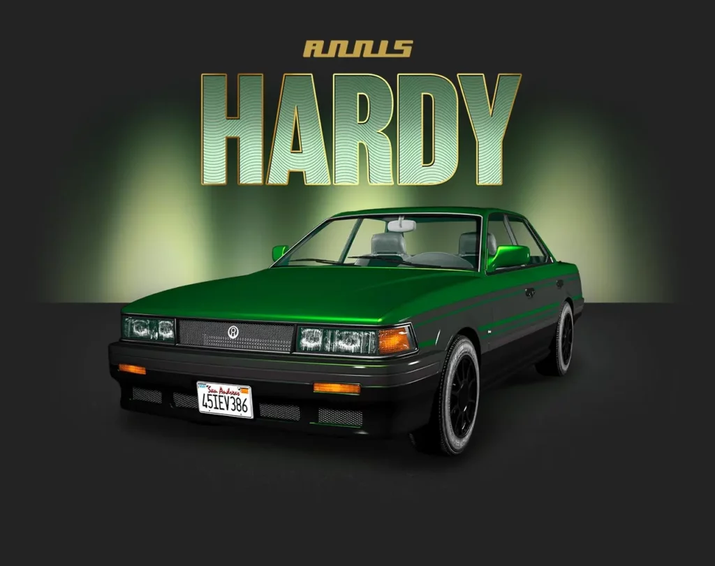 Berline japonaise Annis Hardy de couleur verte.