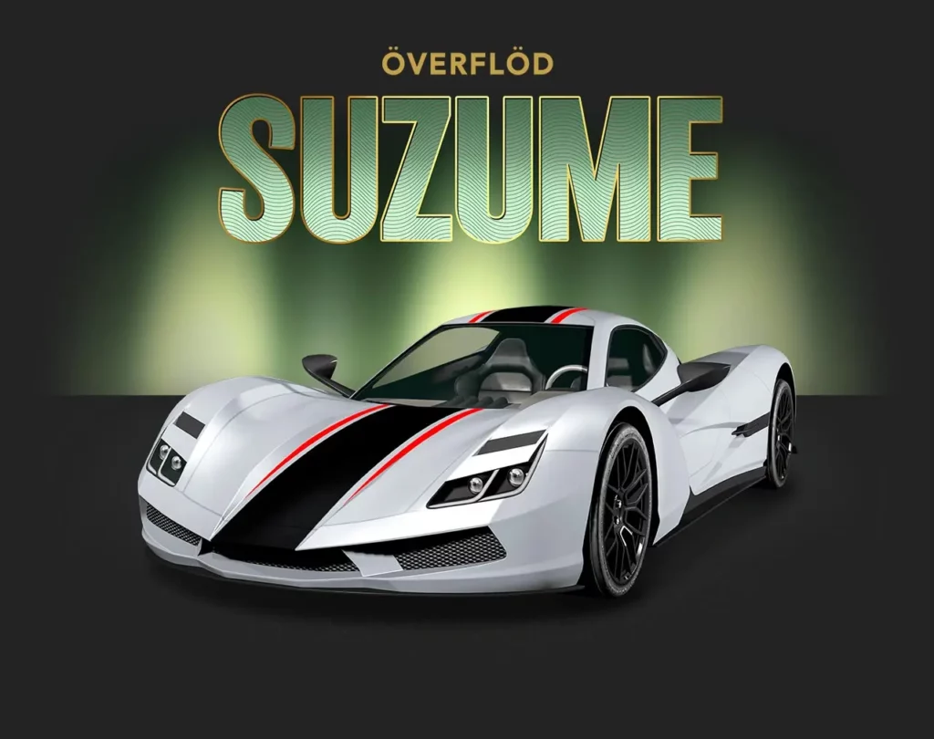 Vue frontale de la voiture Överflöd Suzume de la mise à jour Money Fronts de GTA Online