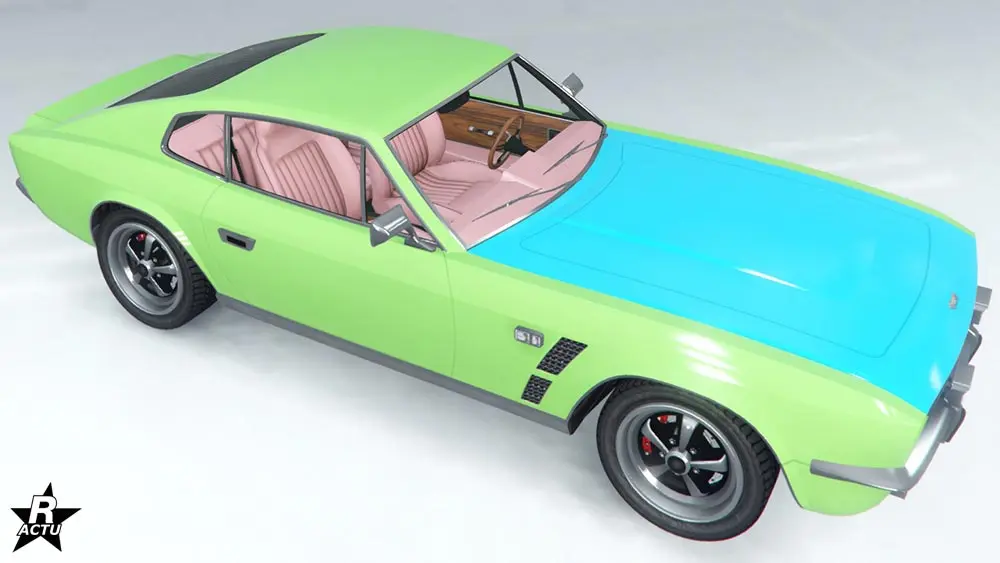 La voiture Rapid GT Classique sans qu'aucun motif ne soit appliqué sur sa carrosserie.