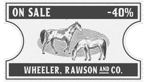 Bon de réduction de 40% sur des chevaux.