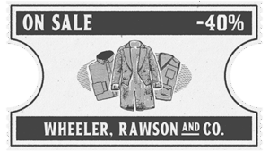 Bon de réduction de 40% sur des vêtements.