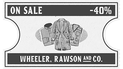 Bon de réduction de 40% sur des vêtements.