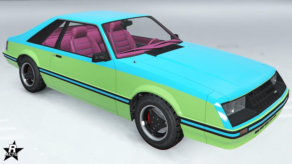 La voiture américaine Vapid Dominator FX sans aucun motif sur sa carrosserie.
