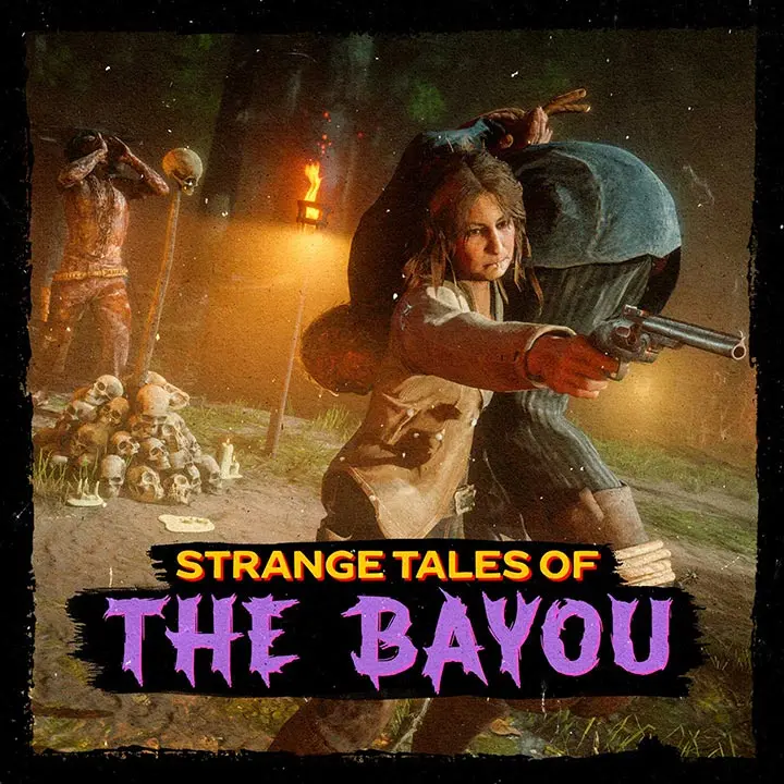 Une joueuse de Red Dead Online dans la mission télégramme "Histoires étranges du bayou"