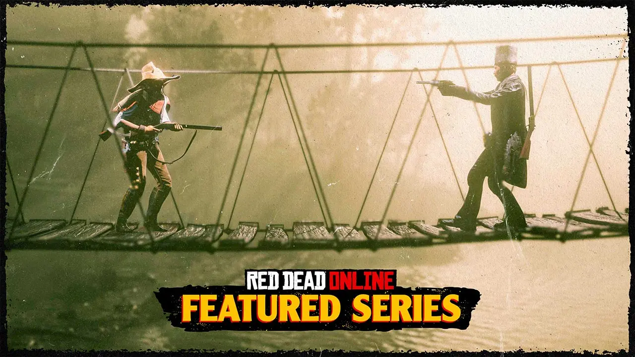 Deux joueurs de Red Dead Online sur un pont suspendu dans une activité à la une