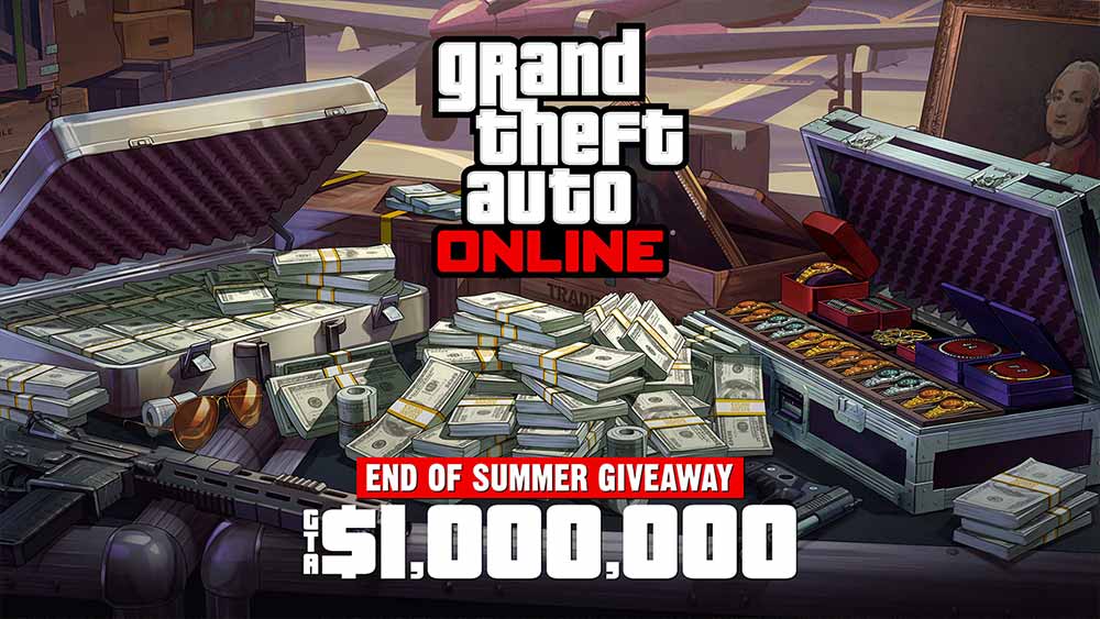 Bonus d'argent de "Concours de fin d'été" qui permet de recevoir gratuitement 1 million de GTA$ dans le jeu vidéo GTA Online de Rockstar Games.