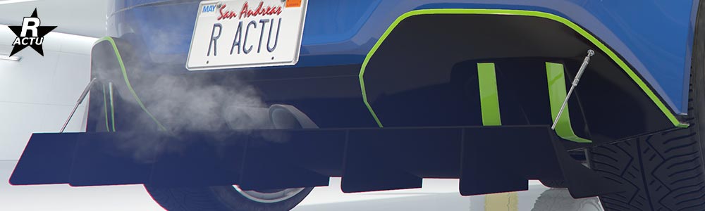 Diffuseur de course peint en noir, avec finissions bordures et encoches couleur 2