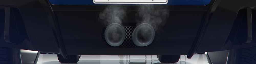 Double pot d'échappement cylindrique de série