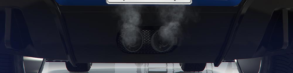 Double échappement cylindrique en fibres de carbone
