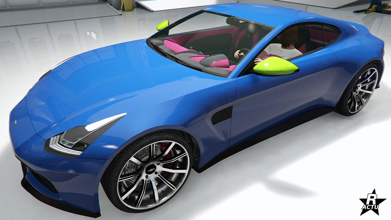 Aucun motif présent sur la carrosserie de la GT X, laissant apparaitre sa couleur principale sur toutes la caisse où seuls les rétroviseurs de série sont dans la couleur secondaire.