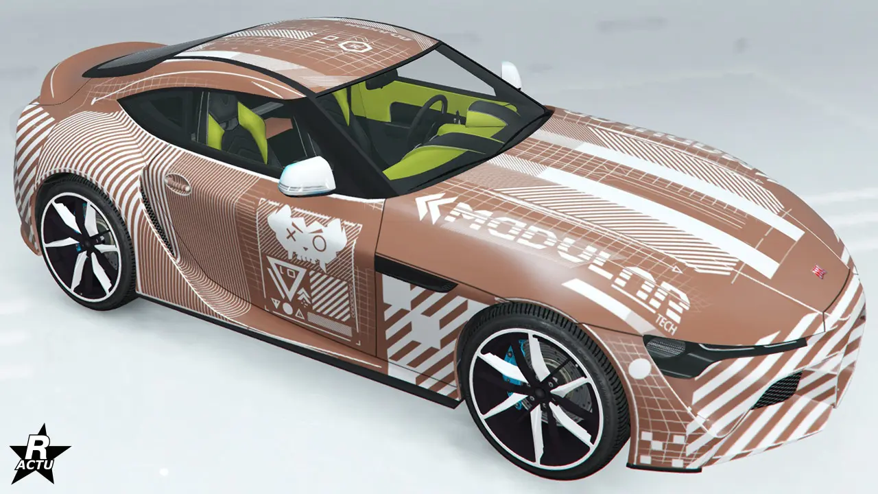 Image du même motif que celui "Punk Tech", sauf que les autocollants blancs sont l'inverse des zones du skin précédent 