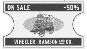 Coupon de réduction de 50% sur un chariot.