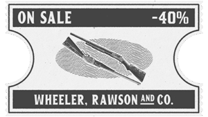 Bons de réduction de 40% sur des fusils à pompe dans le jeu vidéo Red Dead Online.
