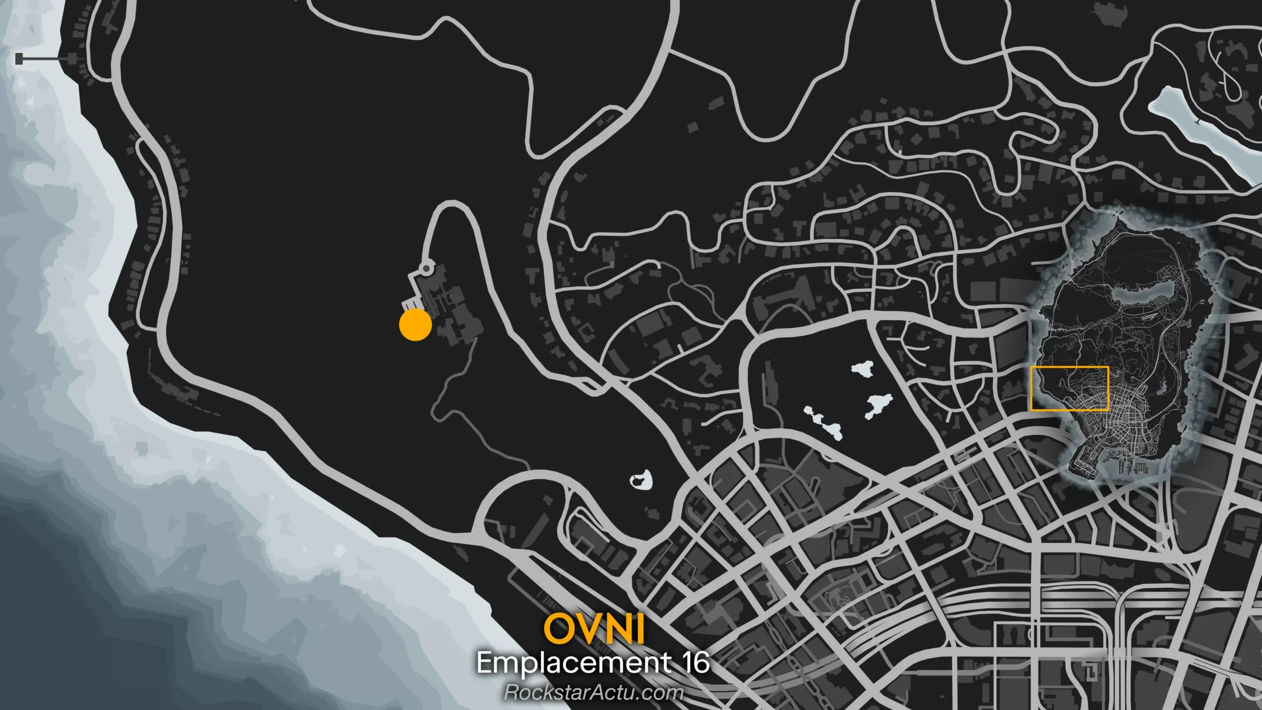 Carte du Kortz Center donnant aux joueurs la localisation du seizième UFO pour Halloween.
