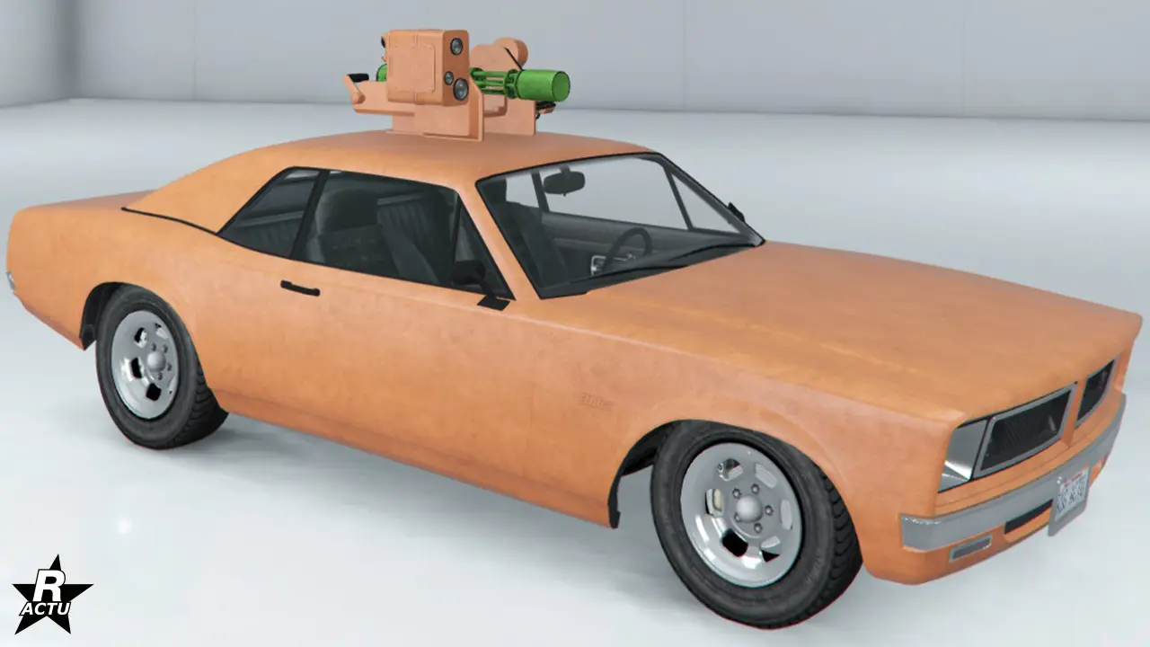 La carrosserie de la Tampa armée sans aucun motif ou décalcomanie présente sur la voiture militaire.