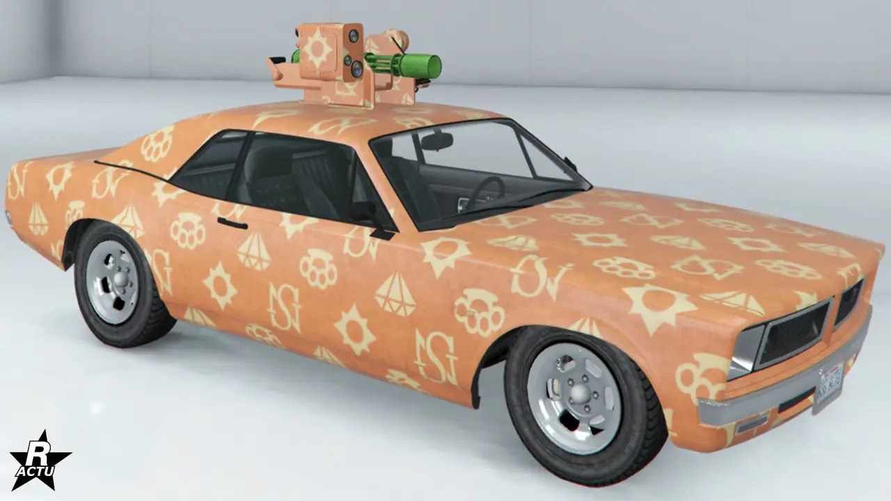 Motif de multiples logos de la marque Sessanta Nove de couleur beige.