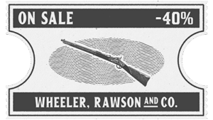 Bons pour une réduction de 40% sur un fusil.