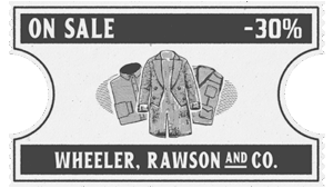 Coupon pour des promos de 30% sur des vêtements.