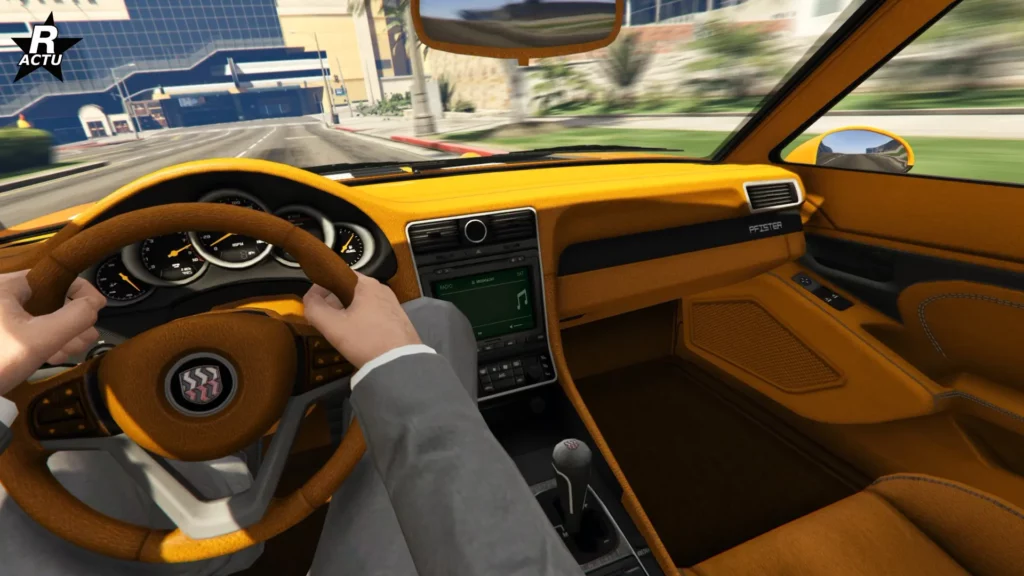 POV du conducteur lors de la conduite de la voiture allemande Pfister Astrale.