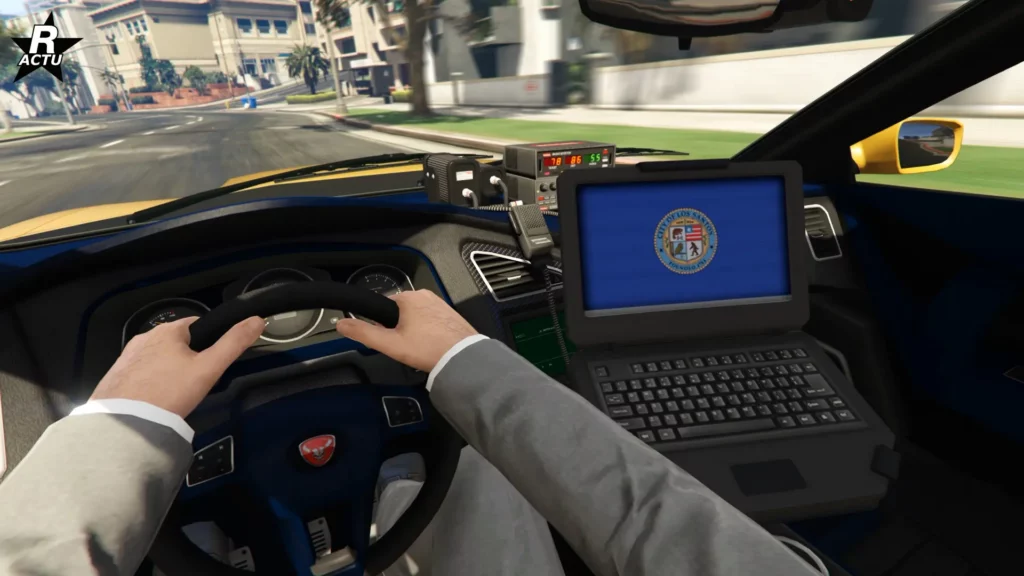 Point de vue du conducteur lors de la conduite de la "Bravado Buffalo STX de poursuite".