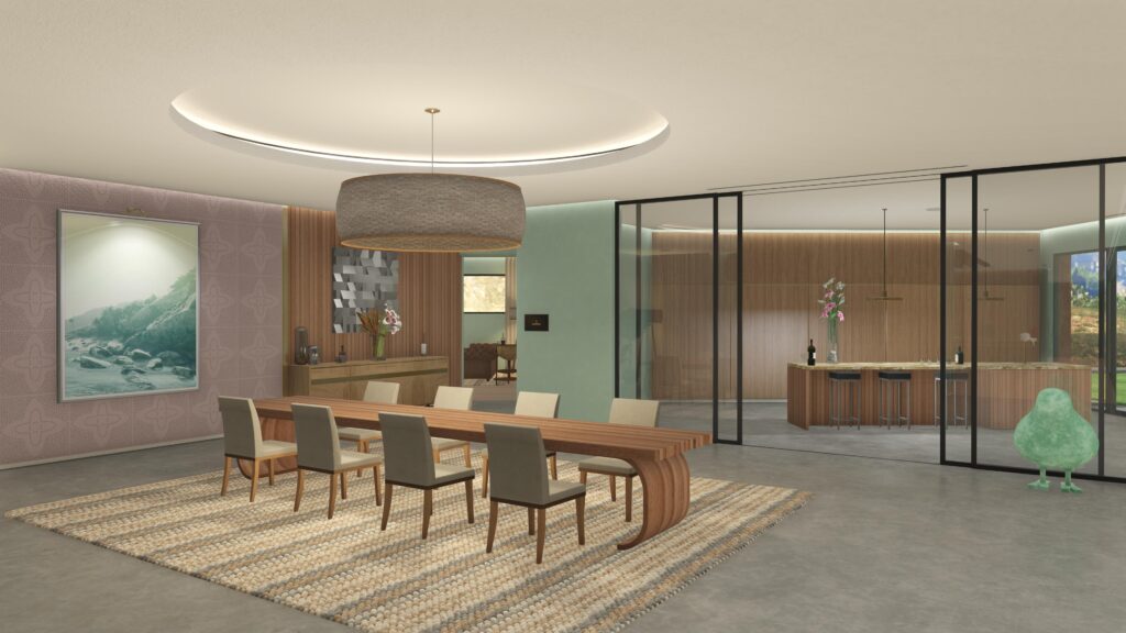 vue du style d'intérieur "San Andreas côtier" d'une villa.