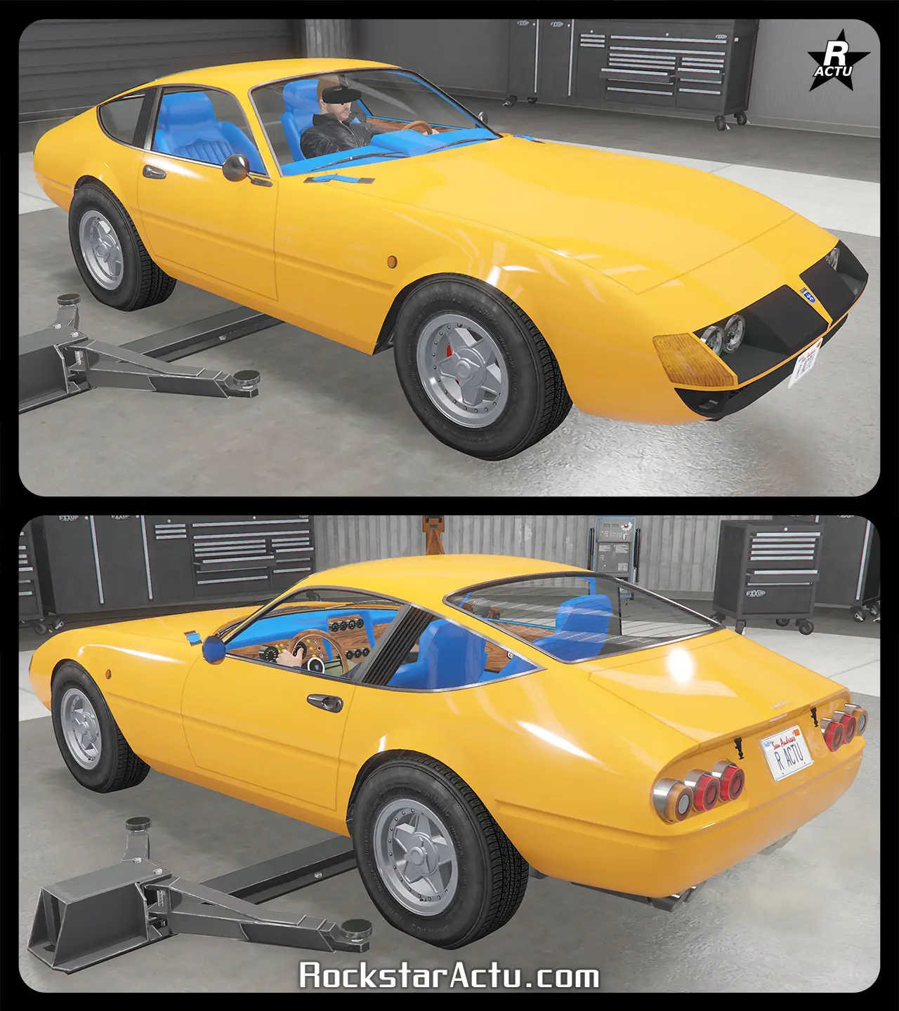 Carrosserie de la voiture italienne Grotti GT750 sans qu'aucun motif / décalcomanie ne soit appliqué 