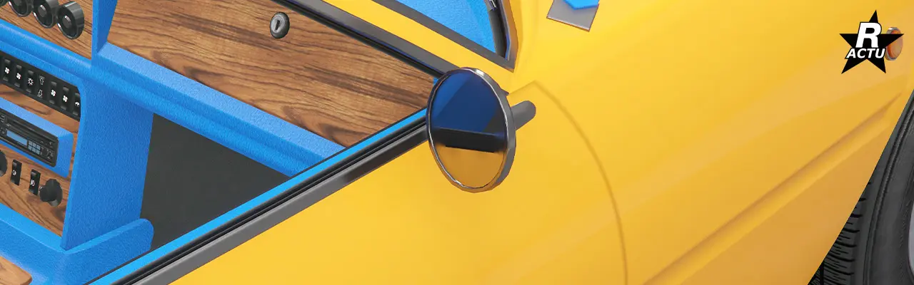 Rétroviseurs de série ronds avec support angulaire et chromé