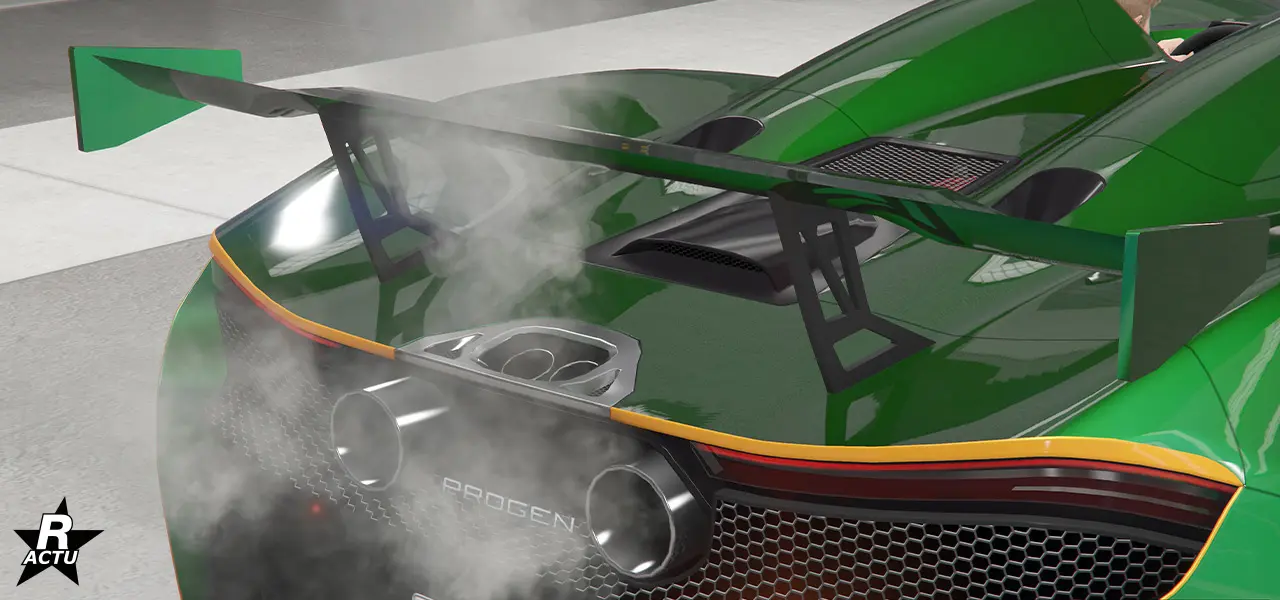 Aileron de course couleur principale.