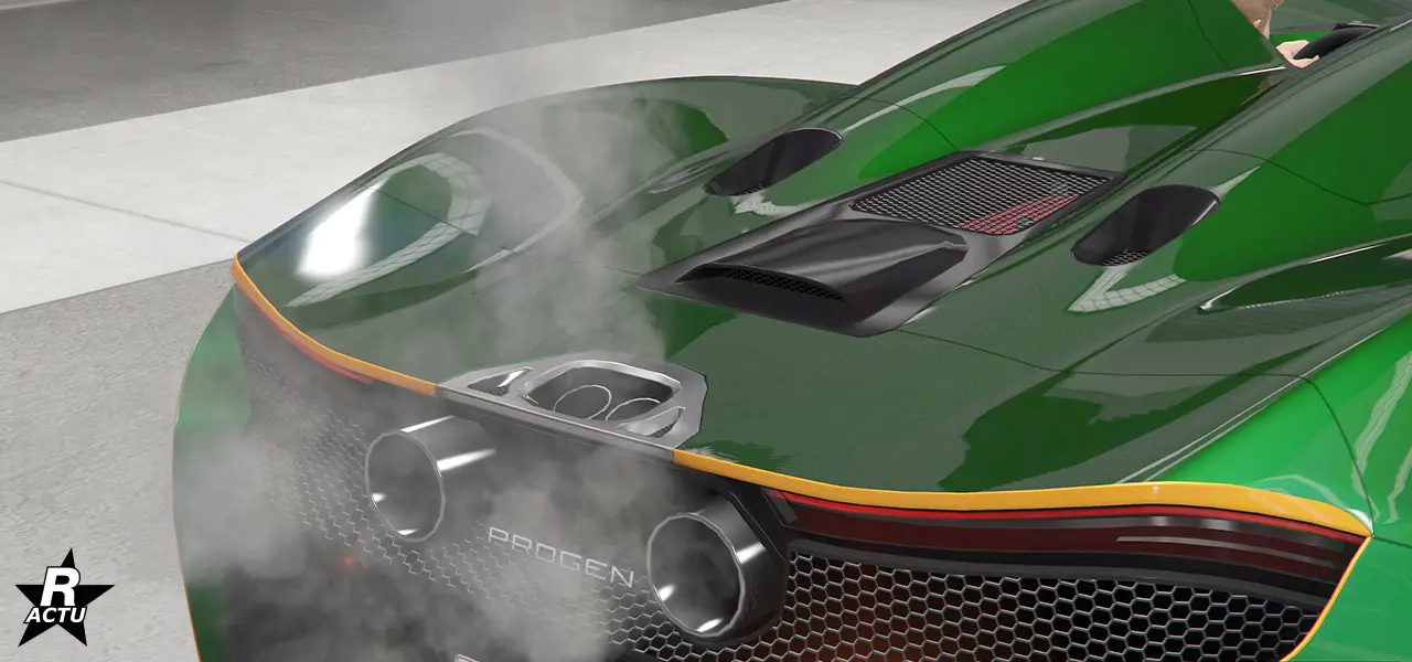 Aileron rétractable non visible à l'arrière du véhicule.