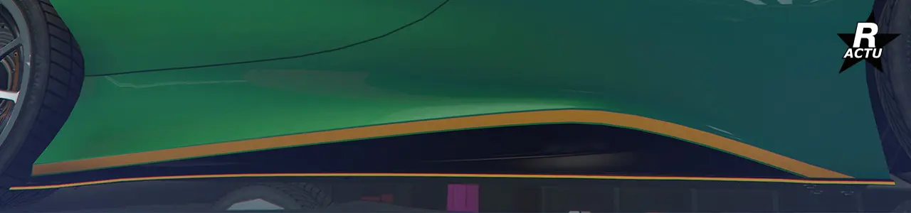 Bas de caisse court peint dans la couleur secondaire.