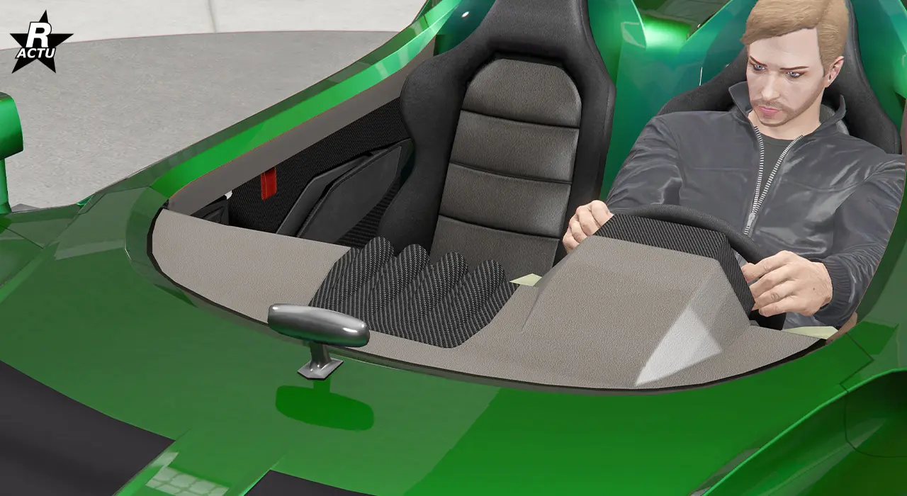 Aucun pare-brise sur le roadster.